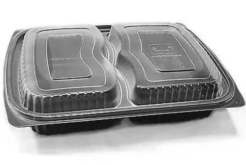 Somoplast Black 2 Compartment Container 821 (1250c)c - Pack of 260