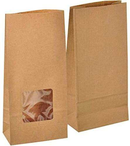 food grade kraft window bags for bakery and deli
