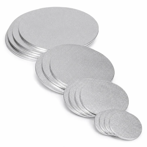 18 Inch Round Silver Cake Drum – Extra Thick (Pack of 5)