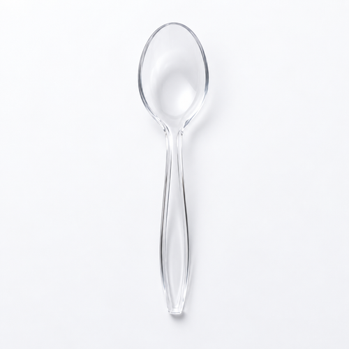Plastic Heavy Duty Clear Dessert Spoons (a pack of 1000)