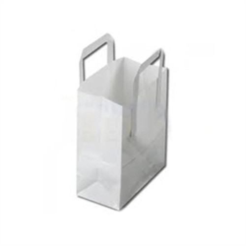 Small White Paper Carrier Bags 7x10.5x9"Apr - Pack of 500