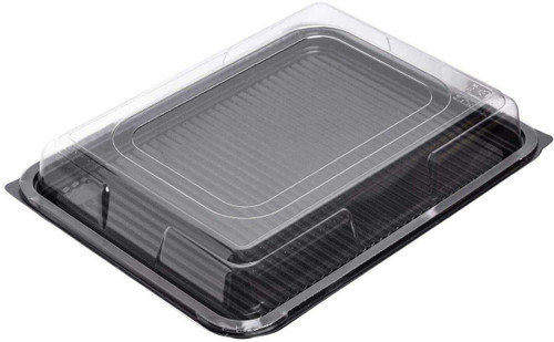 Clear Domed Lids for Small Rectangular Plastic Platter Pack of 50