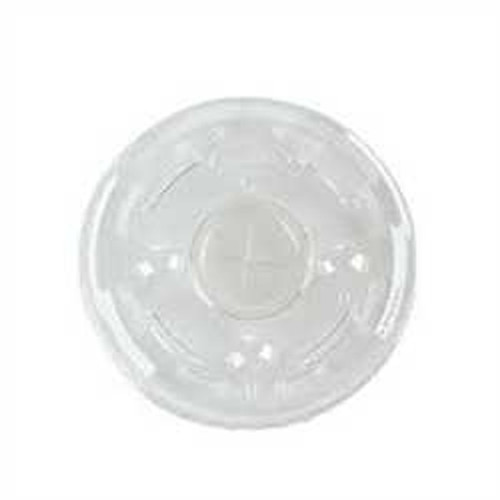 Somoplast Plastic ClearFlat Lid Straw Slot 8/9 and 10oz - Pack of 1000