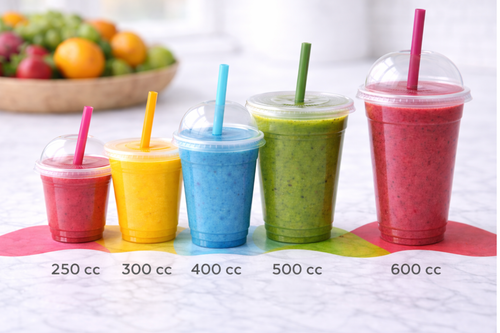 Somoplast 16oz/500ml Clear Plastic Smoothies cups - pack of 1000