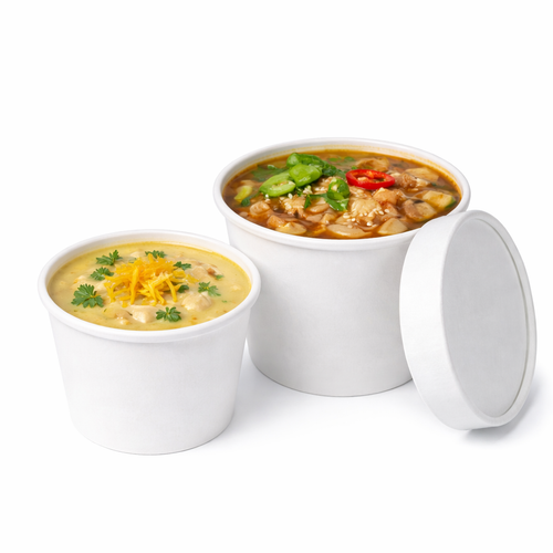 Paper Soup Container & Lid Combo 12oz (350ml) - Pack of 250