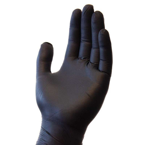 X-Large Black Nitrile Glove Latex Powder Free - 10 Packs of 100
