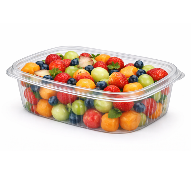 Somoplast 916 Clear Hinged Rectangular Container 375cc (Pack of 640)