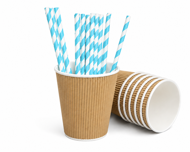 Go-Pak 8oz Kraft Ripple Paper Takeaway Cups - Pack of 500