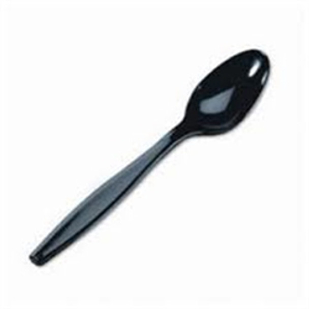 Plastic Black Dessert Spoons (a pack of 1000)