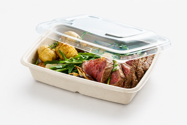 Sabert PUL51601 RPET Lids for Rectangular Containers - Pack of 300