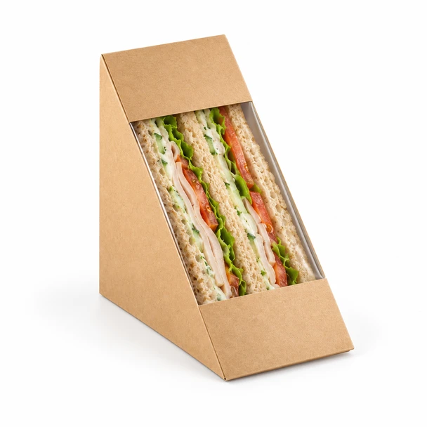 Deep Fill Biodegradable Cardboard Takeaway Sandwich Wedges – 500 Pack