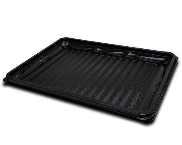 Small Plastic Rectangular  Platter  , Just Black Base 360mmx240mm