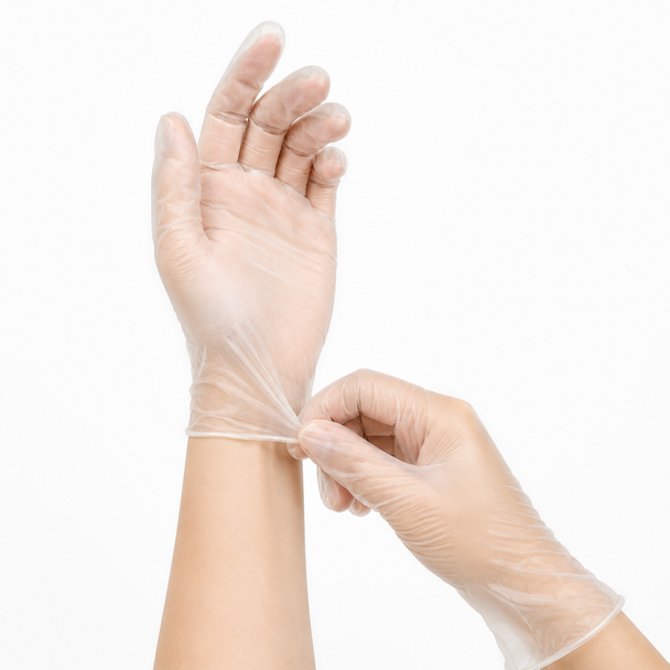 Vinyl Gloves Small Clear Powder Free - 10 Packs of 100