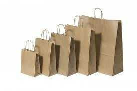 Ribbed Kraft Paper Bag Twisted Handle XX large Wide32x32x18 ( a pack of 250)
