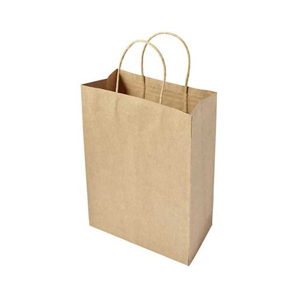 Small HD Kraft Paper Bag Twisted Handle [26x19x8cm] ( a pack of 400)