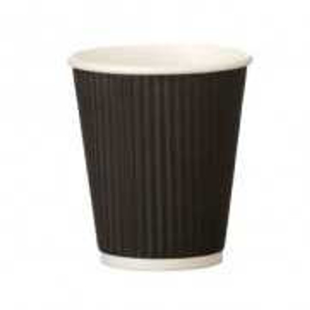 Ripple Black Paper Cup Hot [12oz] (a pack of 500)