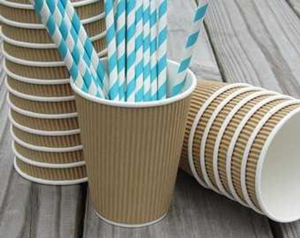 Ripple Kraft Paper Cup Hot [12oz] (a pack of 500)