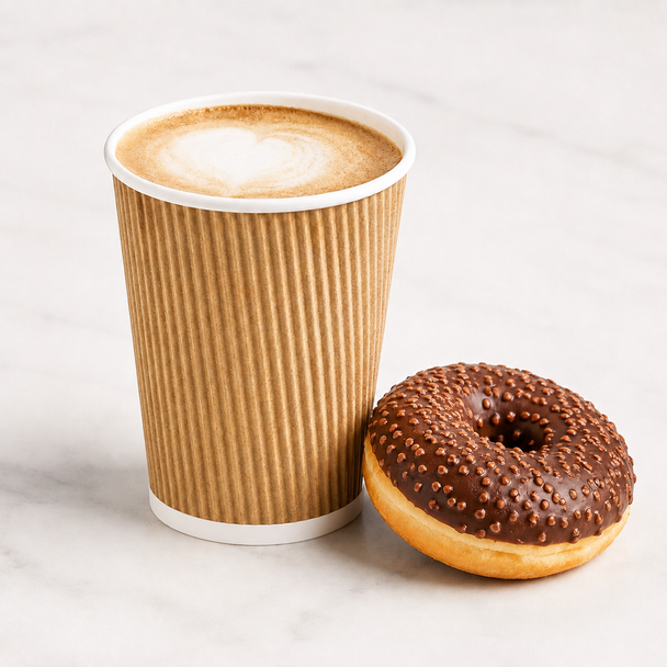 Hippo 12oz Ripple Kraft Paper Hot Drink Cups - Pack of 500