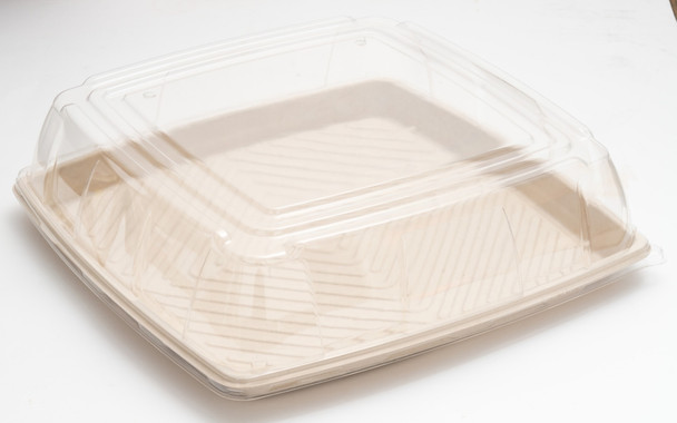 Sabert PET Lids for 27cm Square Bepulp Platters [PUL52910F025]