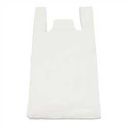 White Plastic Carrier Bag Bottle (19x32x44cm) 18mu (a pack of 1700)  Supply Express