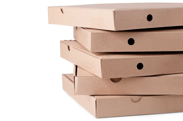 13 Inch Brown Pizza Boxes - Durable Recyclable Cardboard (Pack of 100)  Supply Express