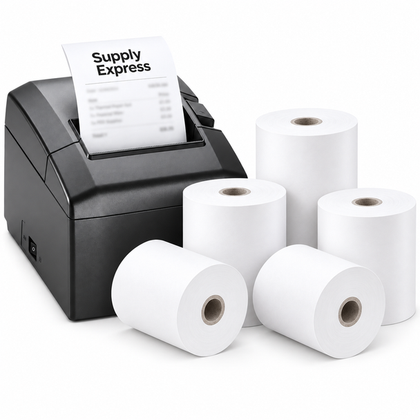 80 x 80mm Single-Ply Thermal Till Rolls – Pack of 20