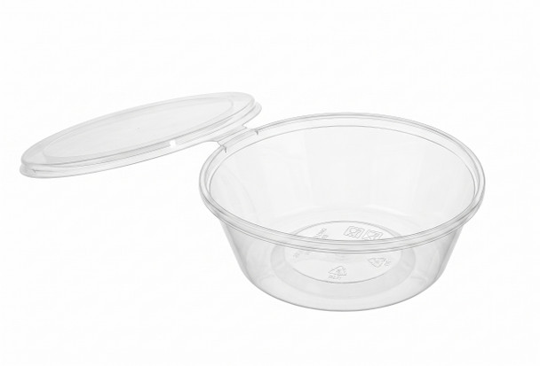Clear 2oz Plastic Hinged Sauce Pots - Pack of 1000