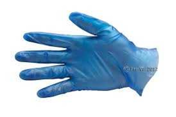 Vinyl Gloves [Large] Blue Powder Free (a pack of 100)