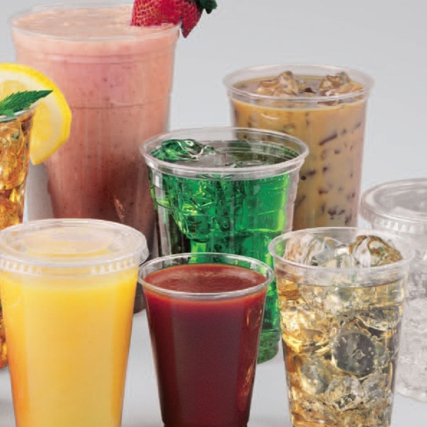 Somoplast Plastic Clear Juice, milkshake , Smoothies Cups [12-14oz] (400ml) (a pack of 1000)