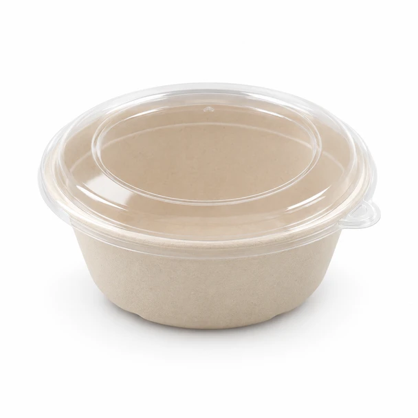Sabert PUL51616 Clear rPET Lids for 500ml Round Pulp Bowls – 500 Pcs