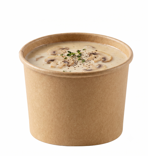 Dispo 26oz (758ml) Brown Kraft Soup Containers – Base Only, Pack of 500
