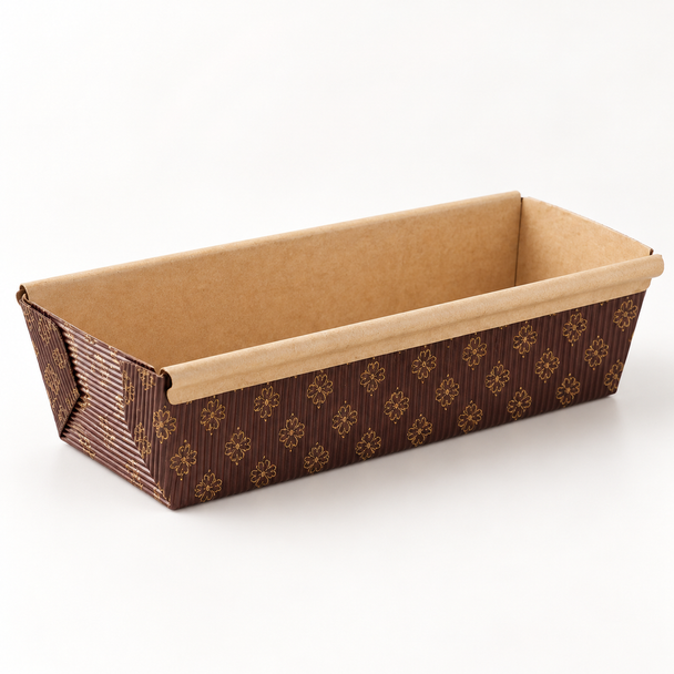 Disposable Oven Safe Paper Loaf Cake Pan Large 257x63x52mm – 600 Pcs