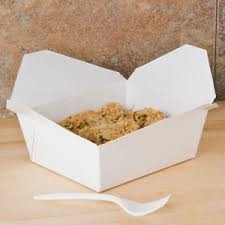 No.3 White Leakproof Paper Meal Box 69oz/1900ml- pack of 180  Supply Express