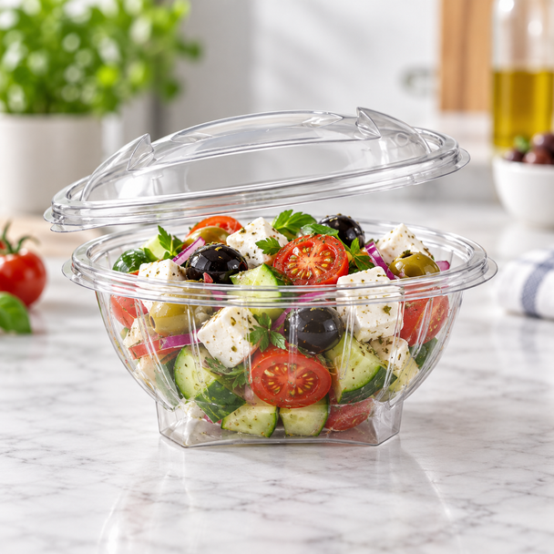 GPI Sekipack Plastic Hinged Ilds Salad Bowl 750cc (300 Pcs)