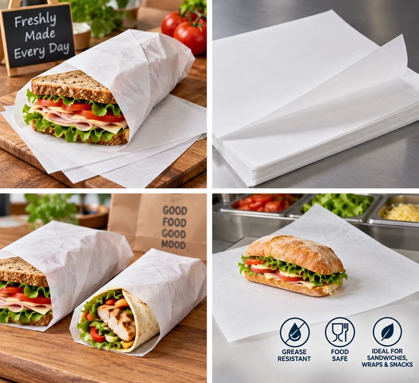 Pure Bleached Greaseproof Paper [350x450mm] (pack of 1000)