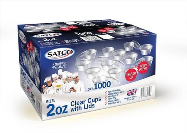 Satco 2oz Round Container and Lid (a pack of 800 Sets)  Supply Express