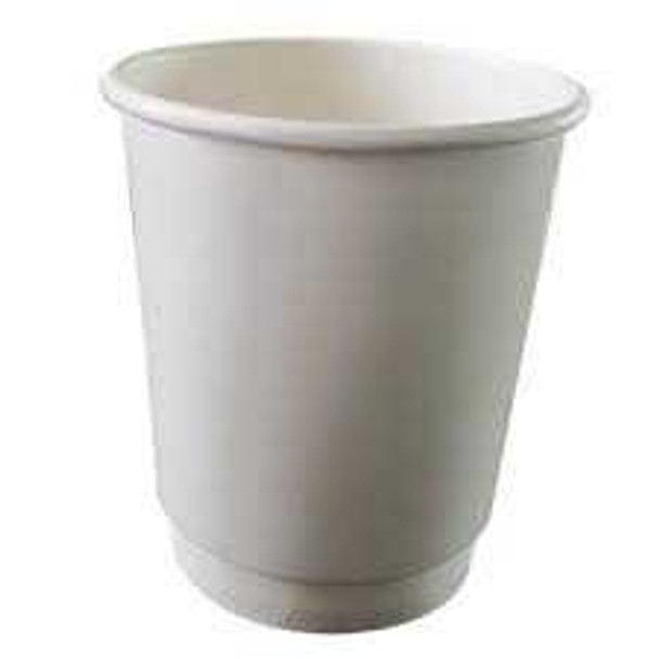 Go Pack Double Wall White Paper Cup Hot 12oz (340ml) (a pack of 500)