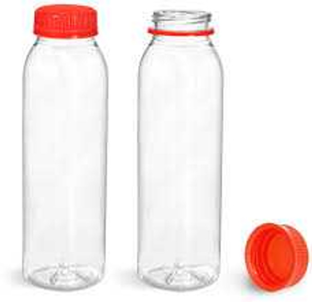 Round Clear Juice Bottle and White caps [1000ml] (a Pack of 88 set)