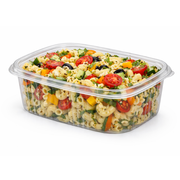 Economy 375cc Clear Hinged Rectangular Sala Container 616 (640 Pcs)