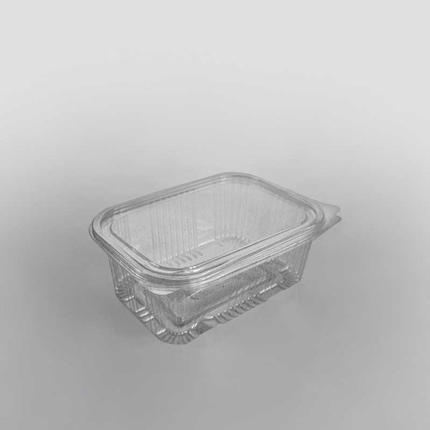 Somoplast [962] Clear Hinged Rect. Salad Nut Container [1000cc] (a pack of 500)