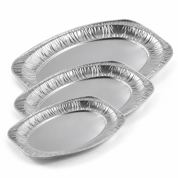 14 inch Oval Aluminium Platter (a pack of 100)