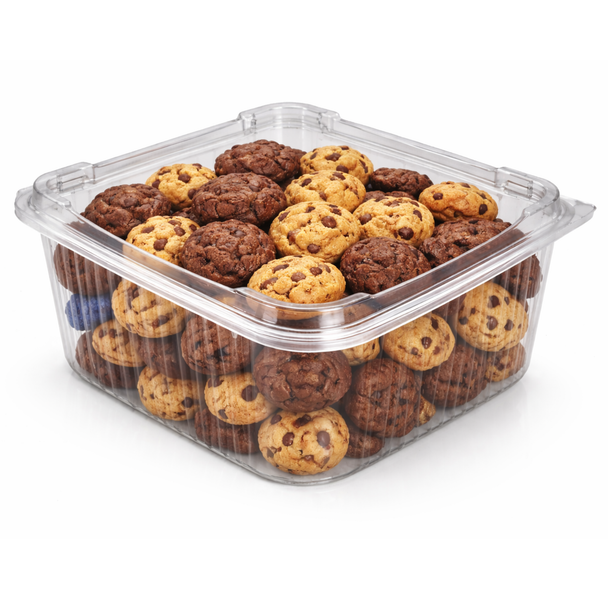 Somoplast 903 Clear Hinged Domed Square Container [2000cc] (180 Pcs)