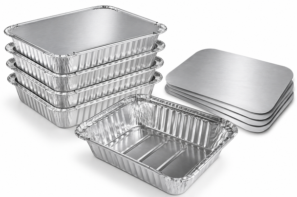 Card Board Lid for Foil Container [6x8.inch] (a pack of 900)