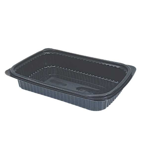 Somoplast [826] Black Microwavable Container [750cc] Just Base (a pack of 260)