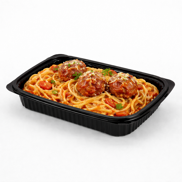 Somoplast [826] Black Microwavable Container [750cc] Just Base (a pack of 260)