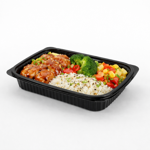 Somoplast [826] Black Microwavable Container [750cc] Just Base (a pack of 260)