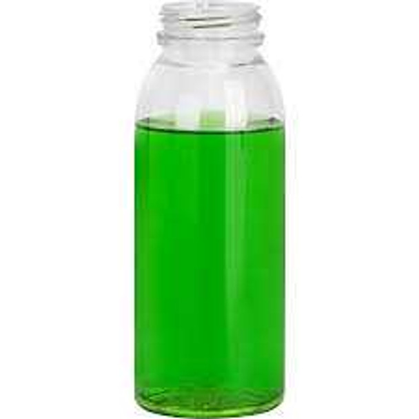 Clear Round Juice Bottle [250ml] with white caps (a Pack of 228 set)