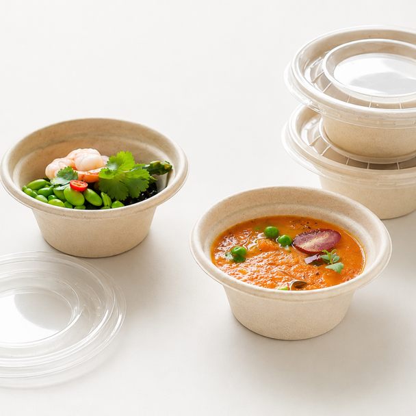 Sabert Round Hot 2 Go takeaway Pulp Bowl 375ml PUL42112HC (Pack of 1000)