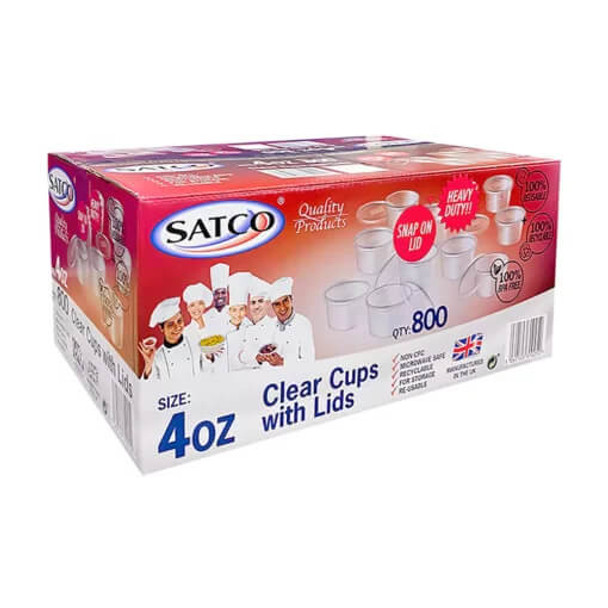 Satco [4oz] Round Container and Lid (pack of 800 set)  Supply Express