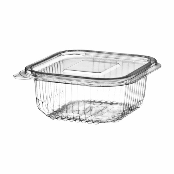 Somoplast [918] Clear Hinged Rect. Container [600cc] Deep (a pack of 600)